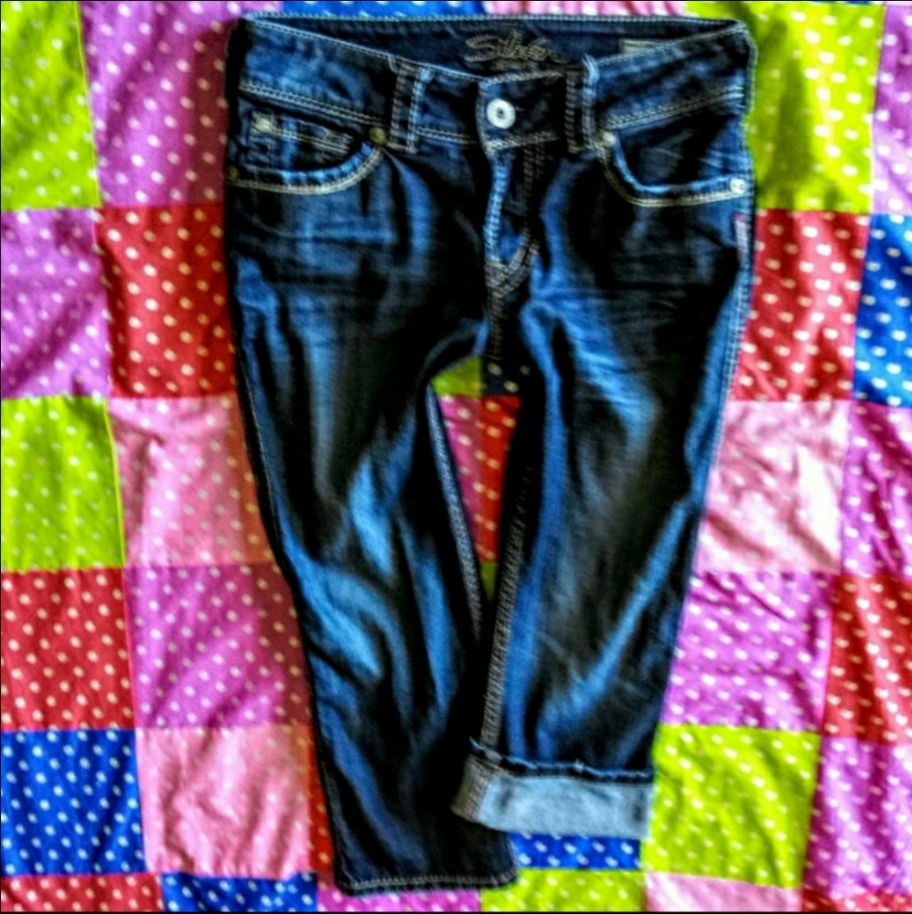 Silver Jeans Size 28 Suki Skinny Leg Capri - Picture 4 of 13